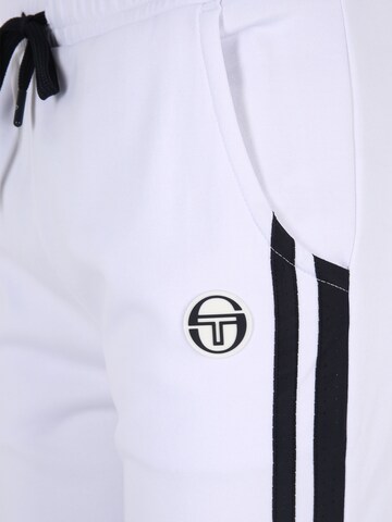 Sergio Tacchini Tapered Sporthose 'YOUNG LINE' in Weiß