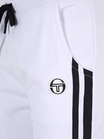 Sergio Tacchini - Tapered Calças de desporto 'YOUNG LINE' em branco