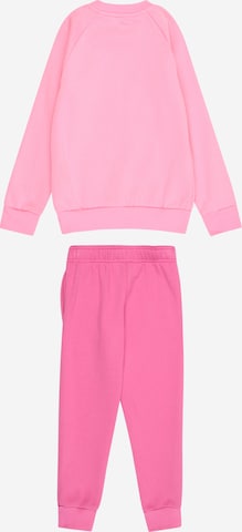 ADIDAS SPORTSWEAR Träningsdräkt 'Essentials Logo Fleece' i rosa