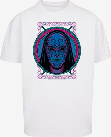 T-Shirt 'Harry Potter Neon Death Eater Mask' F4NT4STIC en blanc : devant