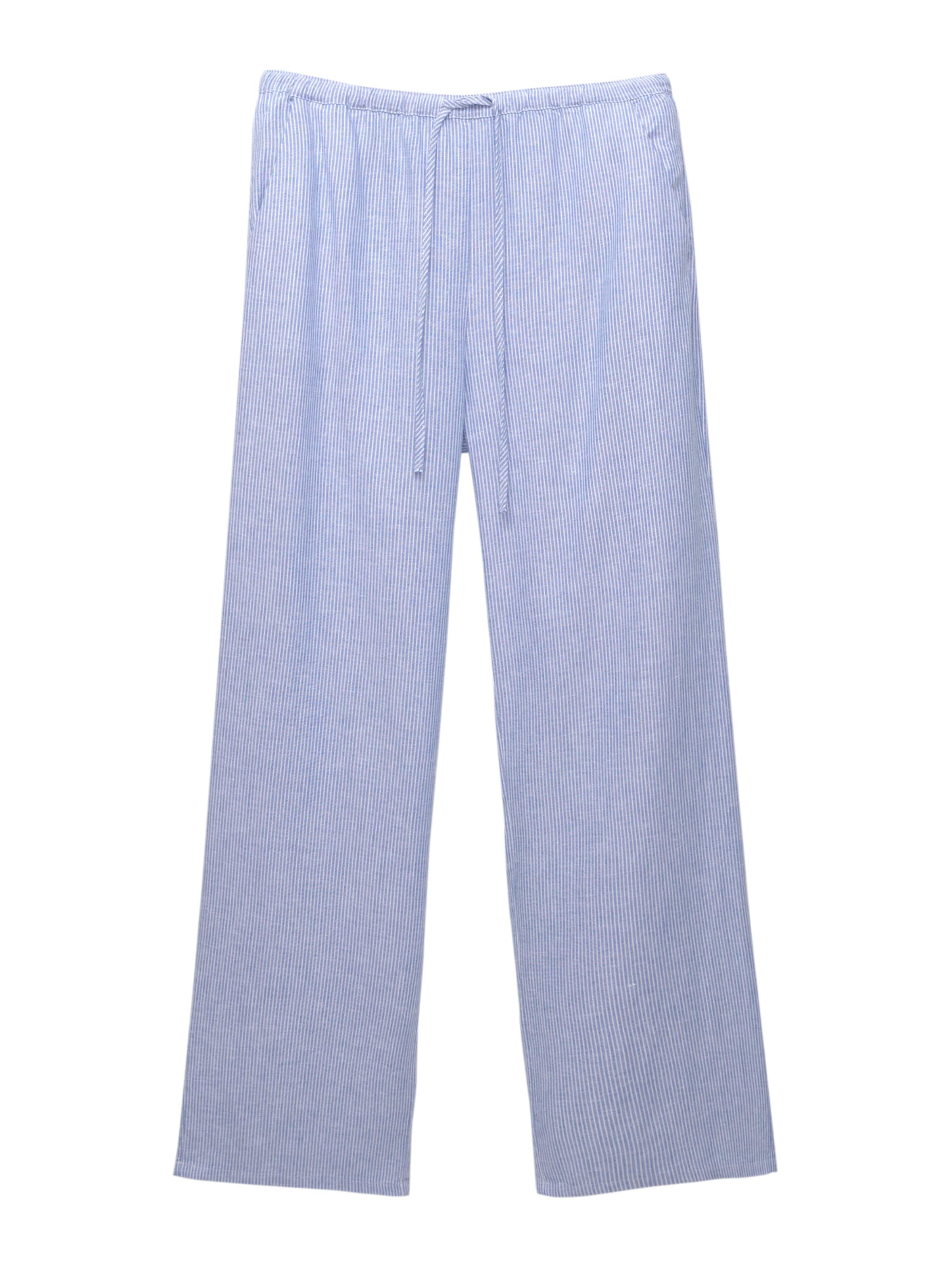 Pull&Bear Zvonové kalhoty Kalhoty – modrá: přední strana