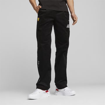 Regular Pantalon de sport 'Scuderia Ferrari Race Garage' PUMA en noir : devant