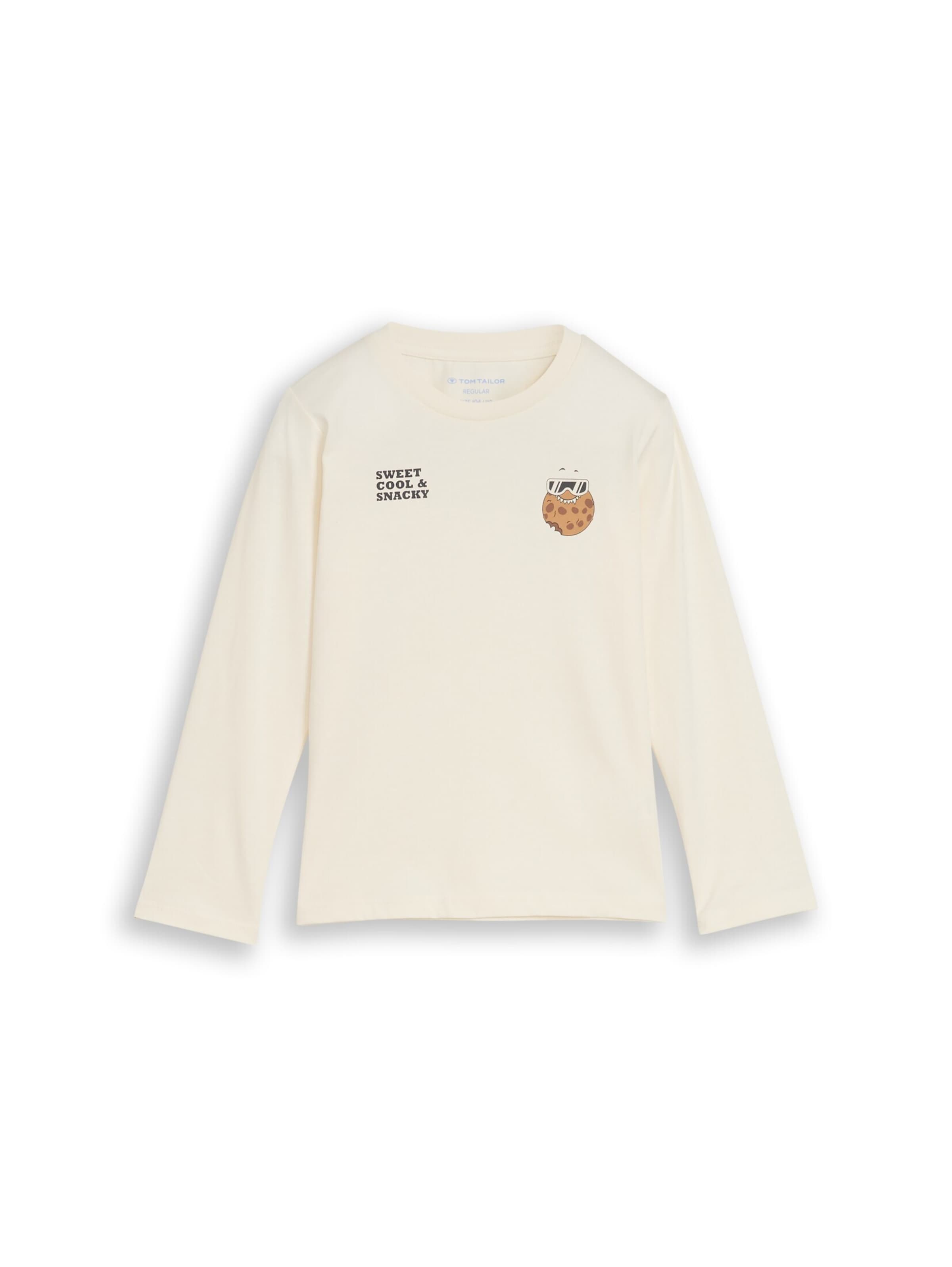 T-Shirt TOM TAILOR en blanc : devant