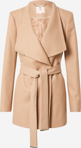 Ted Baker Ανοιξιάτικο και φθινοπωρινό παλτό 'ROSESS' σε μπεζ: μπροστά