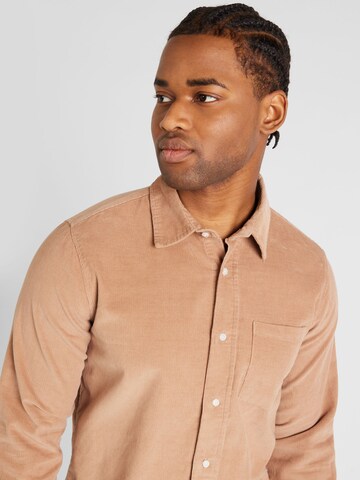 AÉROPOSTALE Regular fit Button Up Shirt in Beige