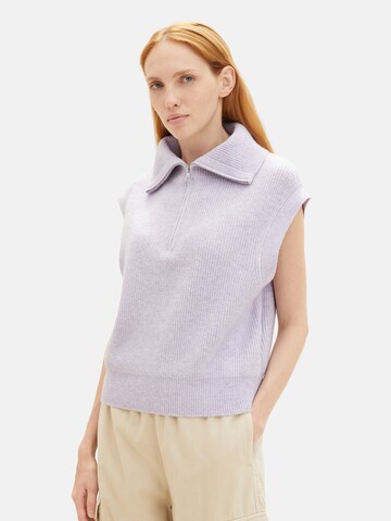 TOM TAILOR DENIM Sweater in Purple: front