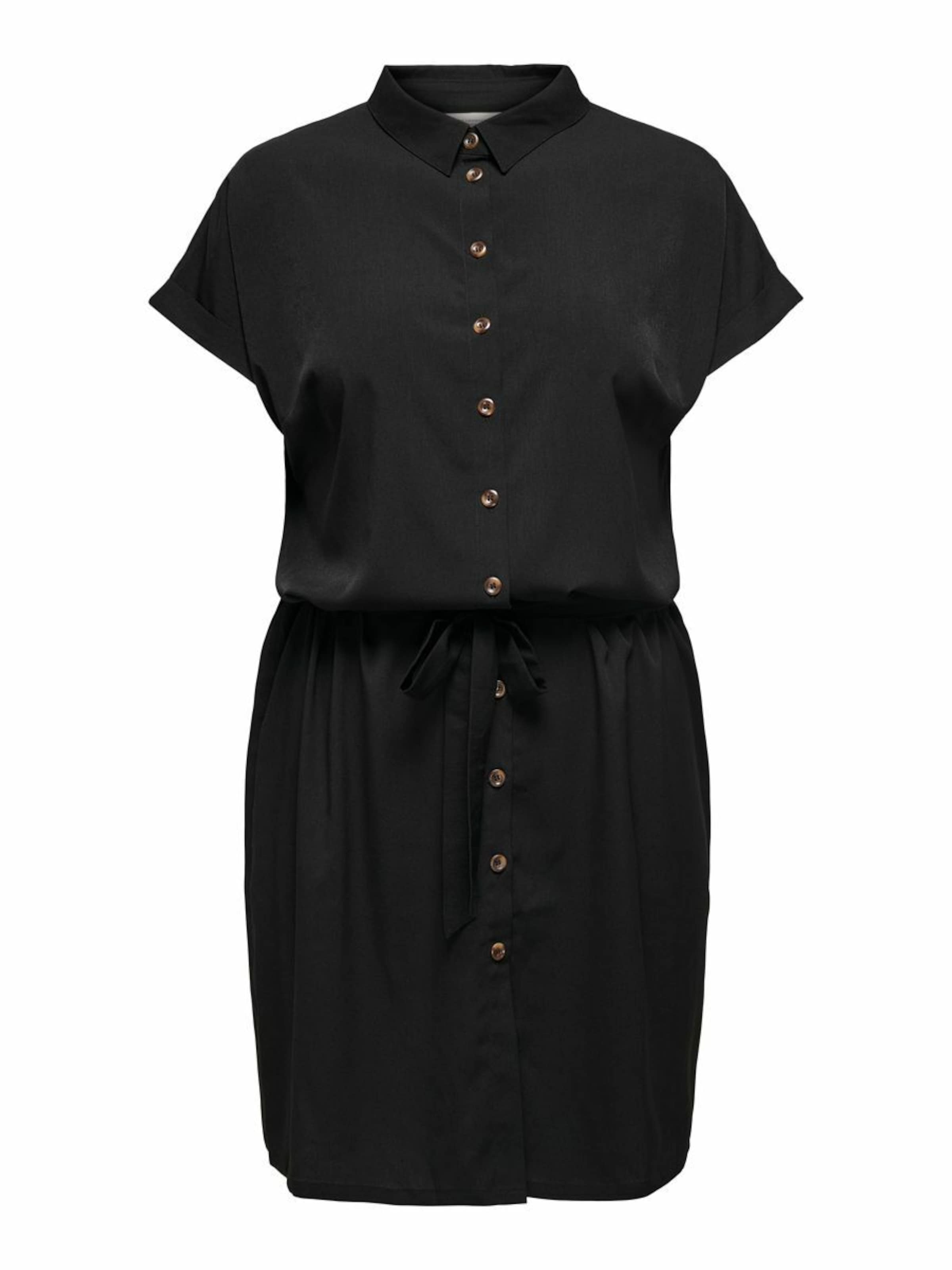 Robe chemise Diega ONLY Carmakoma en Noir ABOUT YOU
