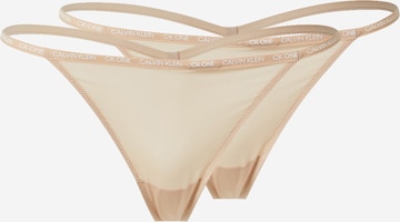 Calvin Klein Underwear Normální Tanga – béžová: přední strana