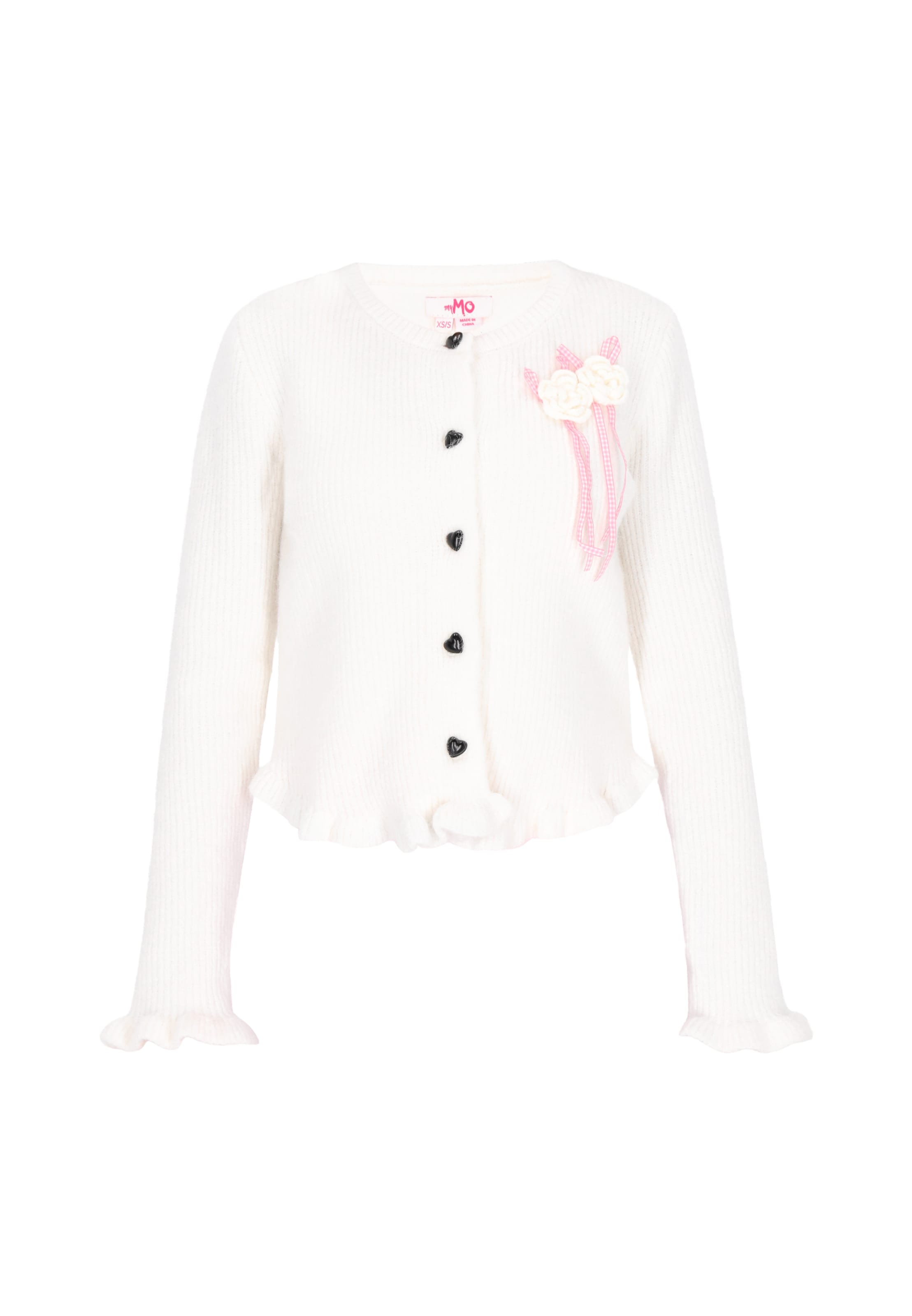 MYMO Kardigan – bílá: přední strana