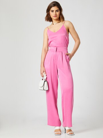 Guido Maria Kretschmer Women Široke hlačnice Hlače z naborki | roza barva