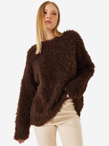Bianco Lucci Pullover in Braun: Vorderseite