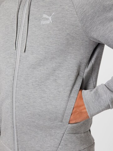 PUMA - Sudadera con cremallera en gris