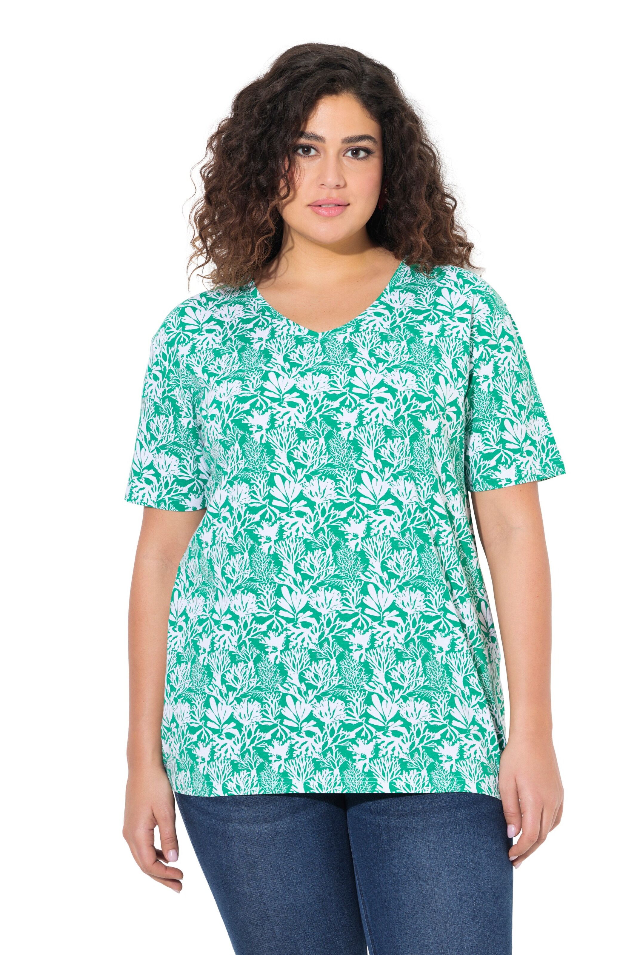 Ulla Popken Shirt in Groen: voorkant