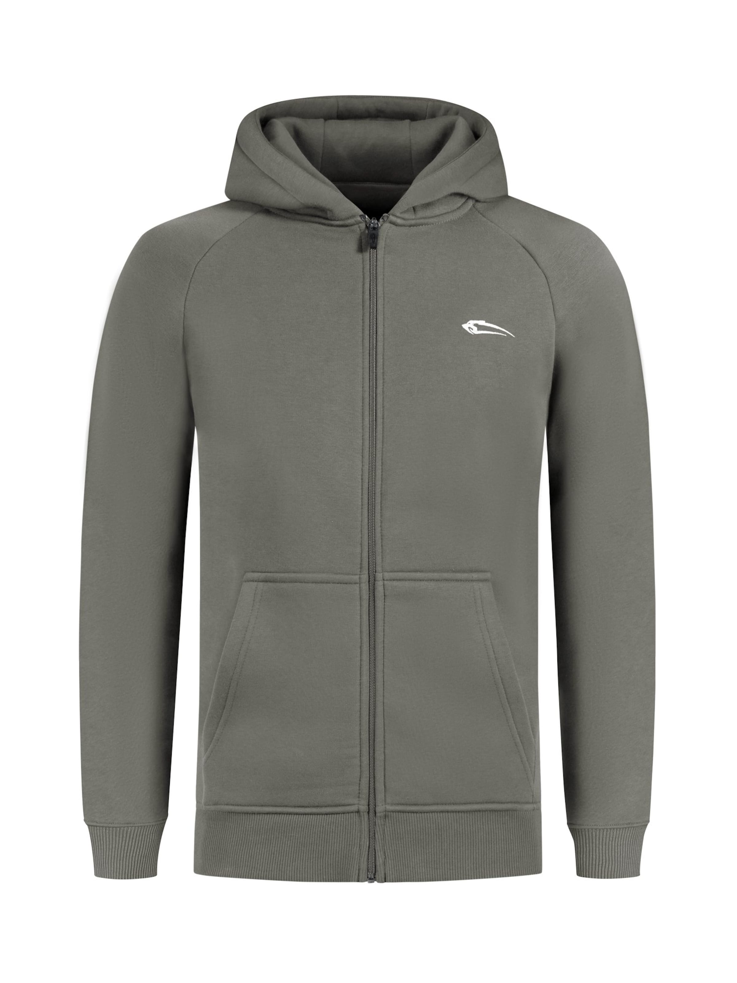 Smilodox Sweat jacket ' Yasin ' in Grey: front