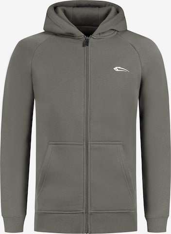 Smilodox Zip Hoodie ' Yasin ' in Grau: Vorderseite
