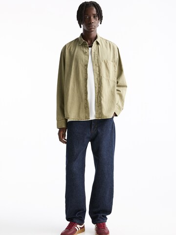 Pull&Bear Comfort Fit Hemd in Beige