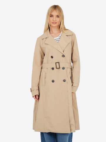 Cappotto di mezza stagione di BRAVE SOUL in beige: frontale