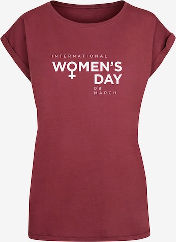 Merchcode Shirt 'WD - International Women's Day' in Rood: voorkant