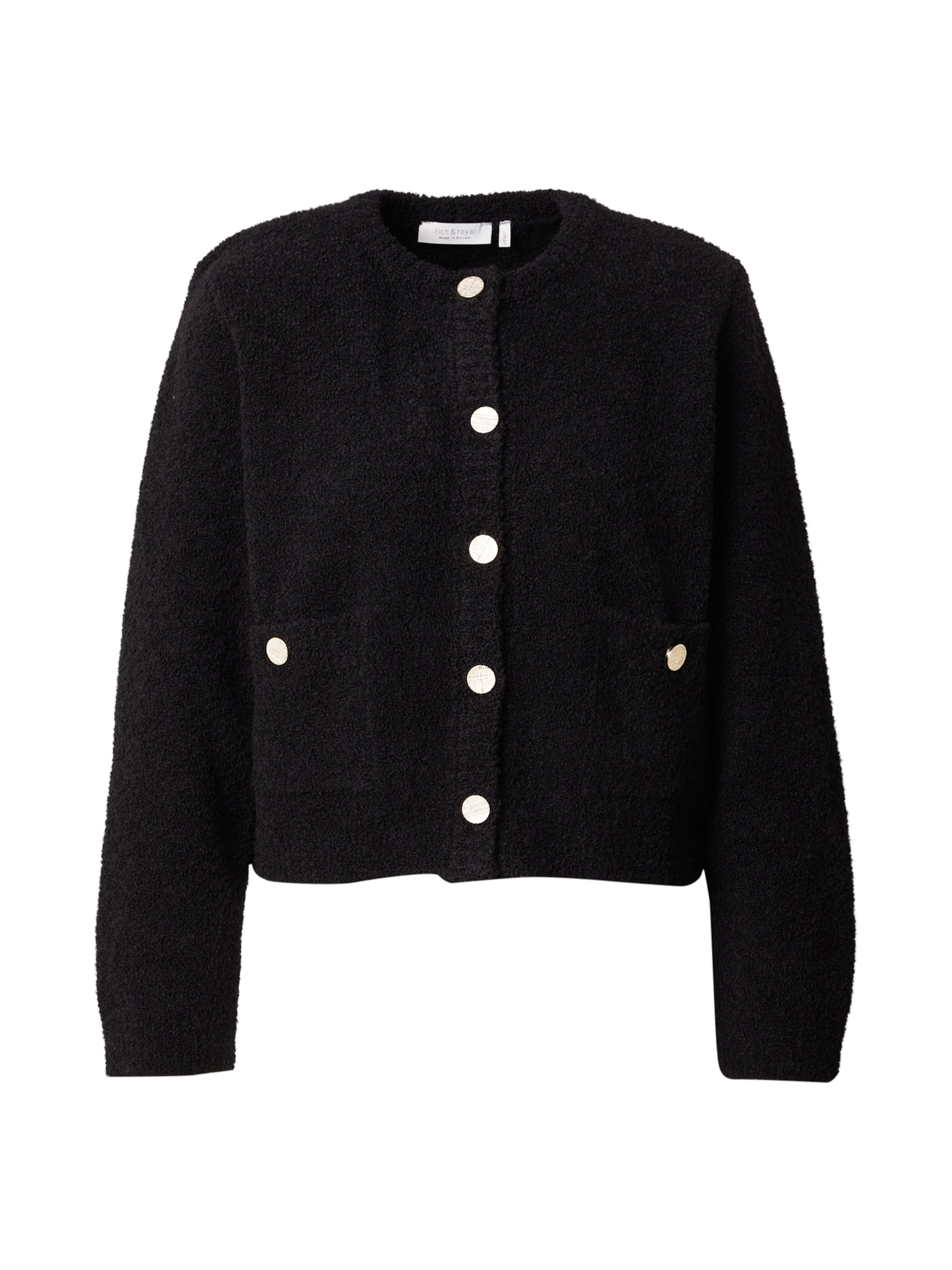 melns Rich & Royal Adīta jaka: no priekšpuses