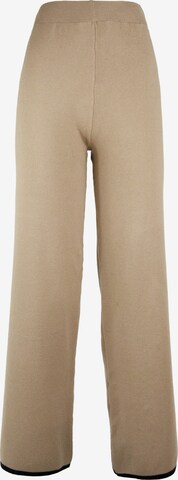 Influencer Wide leg Trousers in Beige: front