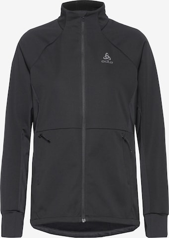 ODLO Athletic Fleece Jacket 'Essential' in Black: front