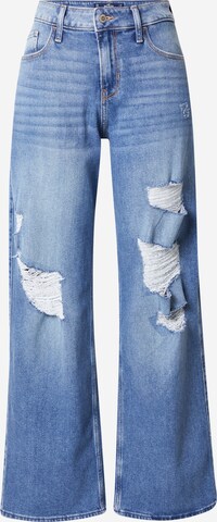 HOLLISTER Zvonové kalhoty Džíny – modrá: přední strana