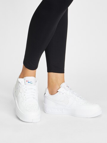 Nike Sportswear Platform trainers 'Nike Air Force 1 Fontanka' in White: front