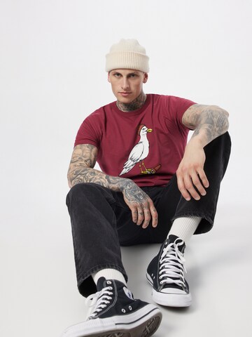 Derbe Shirt 'Sturmmöwe' in Red