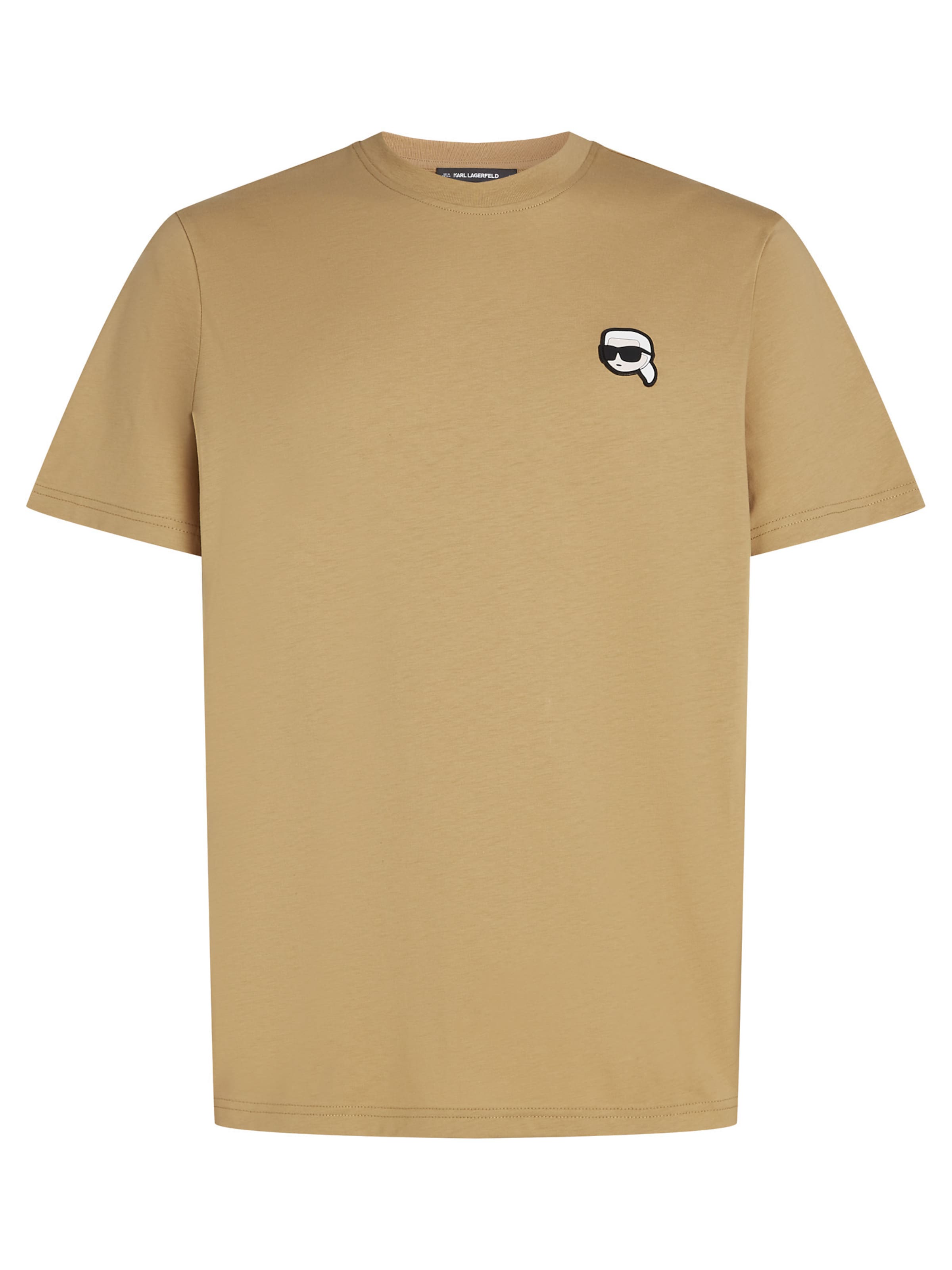 Karl Lagerfeld Тениска в бежово: отпред