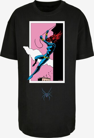 F4NT4STIC T-Shirt 'Marvel Comics Black Widow Roof Jump' in Schwarz: predná strana