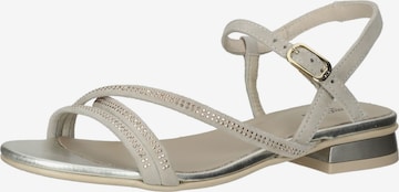 Nero Giardini Sandalen met riem in Zilver: voorkant