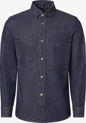 Nils Sundström Regular fit Button Up Shirt in Blue: front