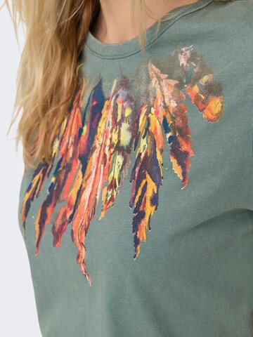 ONLY T-Shirt 'ONLLucy' in Grün