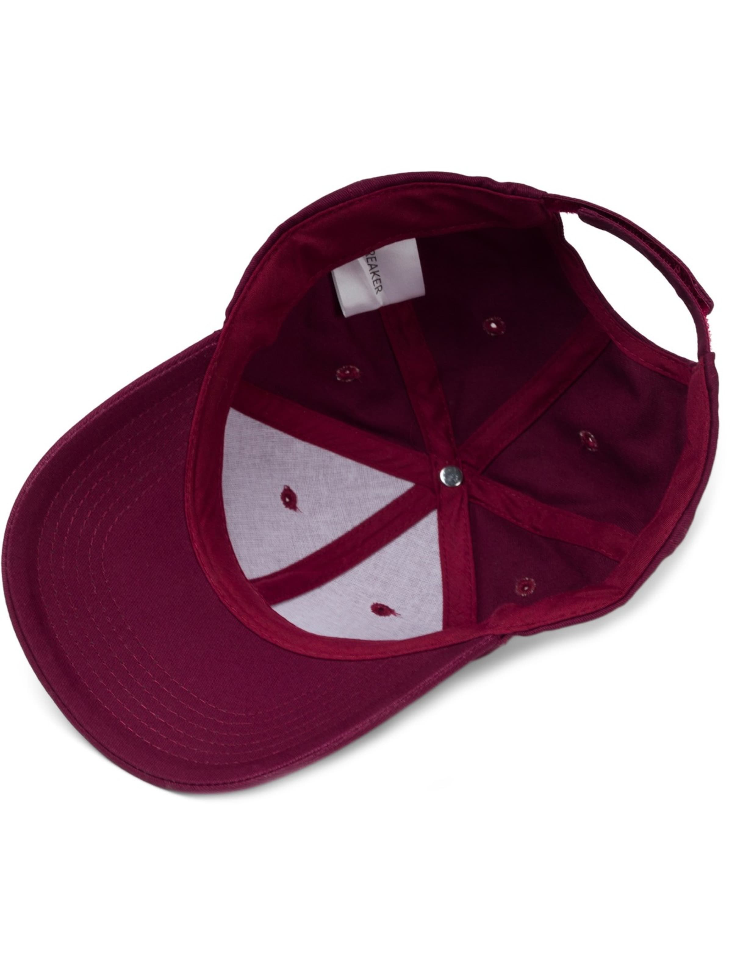 styleBREAKER Cap 'Baseball Cap Einfarbig' in Red