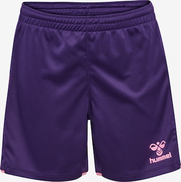Hummel Workout Pants in Purple: front
