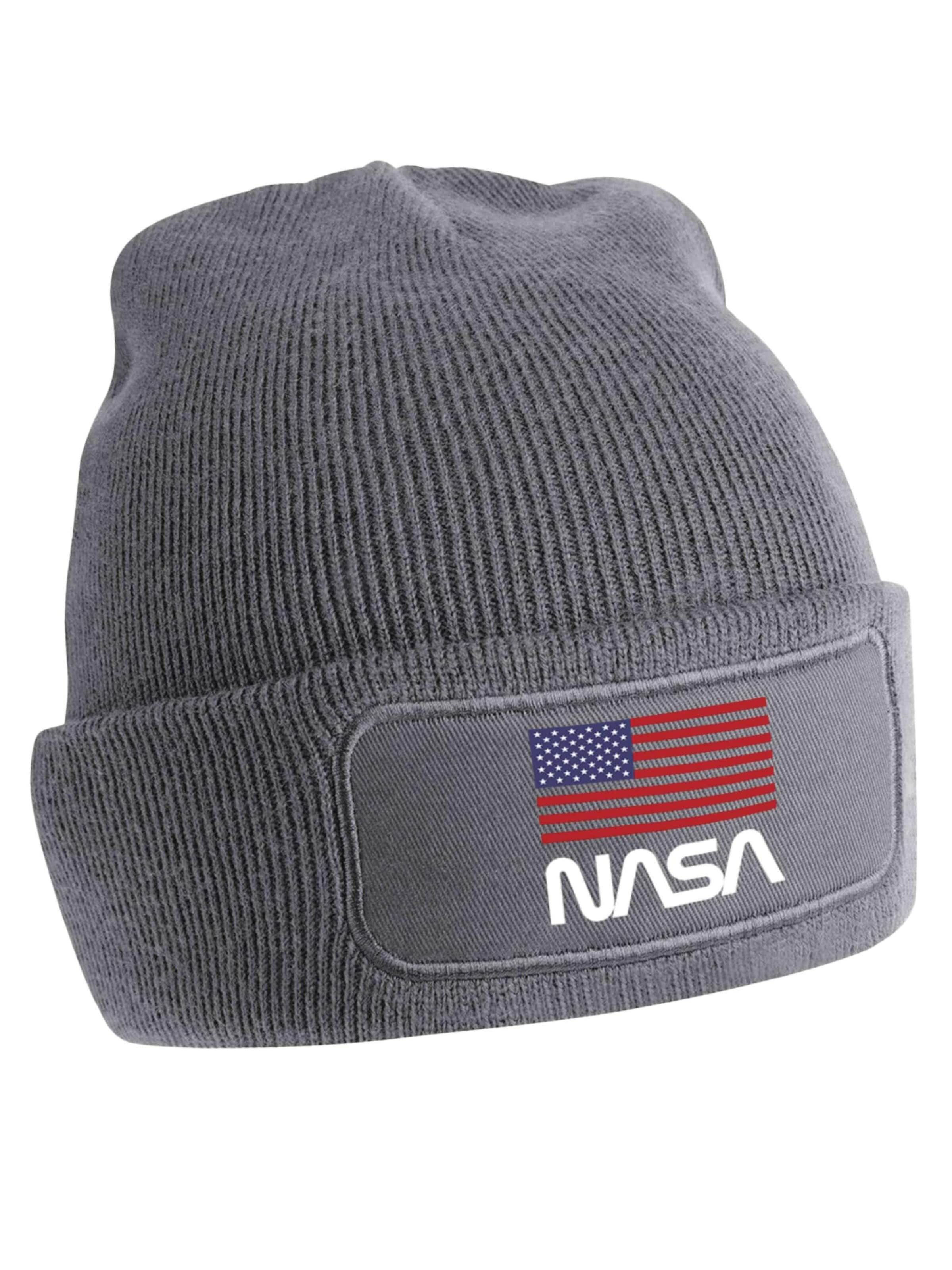 Youth Designz Mütze 'NASA USA'‌‌‌‌‌‌‌‌ in Grau