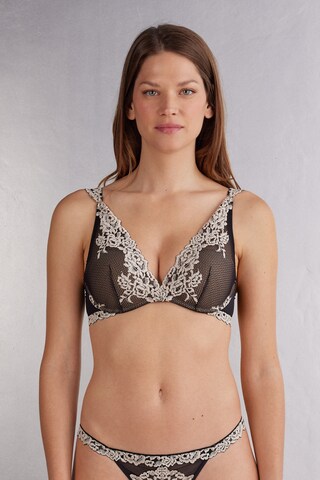 INTIMISSIMI Triangel BH 'Pretty Flowers' in Schwarz: Vorderseite