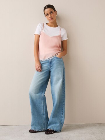 Next Wide Leg Jeans in Blau