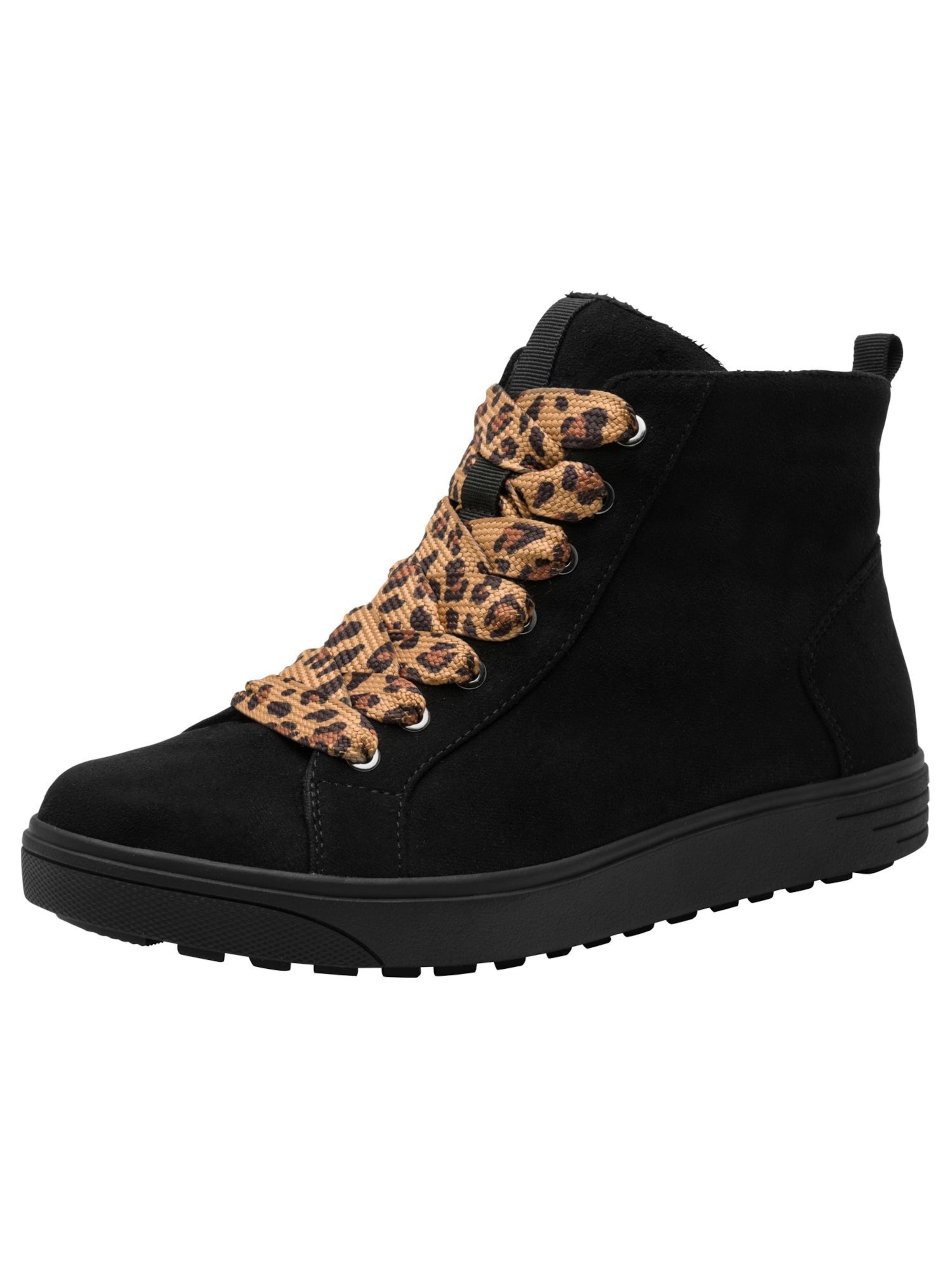 JANA Sneakers hoog in Zwart: voorkant