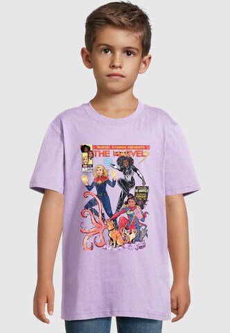 ABSOLUTE CULT Shirt 'The Marvels - Comic Cover' in Lila: voorkant