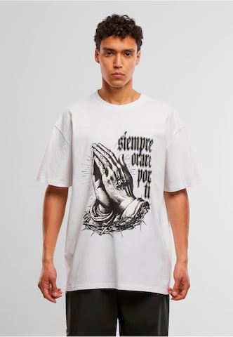 MJ Gonzales Тениска 'Pray for you' в бяло: отпред