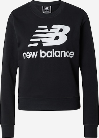 new balance Sweatshirt 'Essentials' in Zwart: voorkant