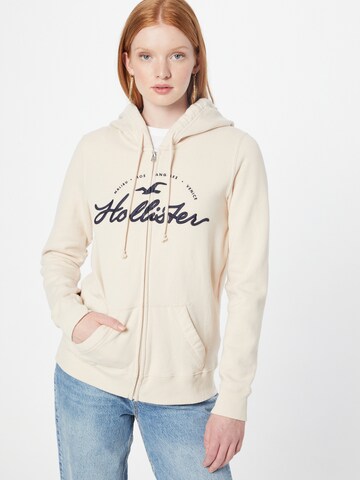 HOLLISTER Sweat jacket in Pink: front