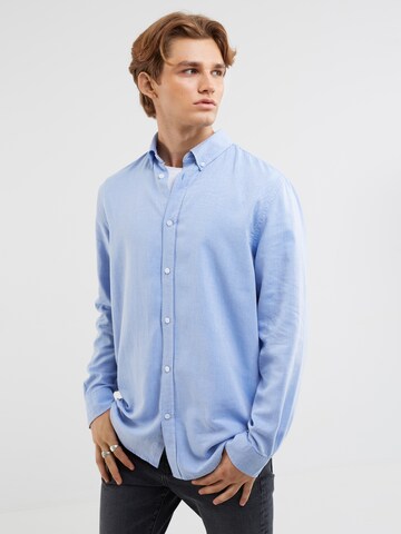 Coupe regular Chemise 'Molis' BIG STAR en bleu : devant