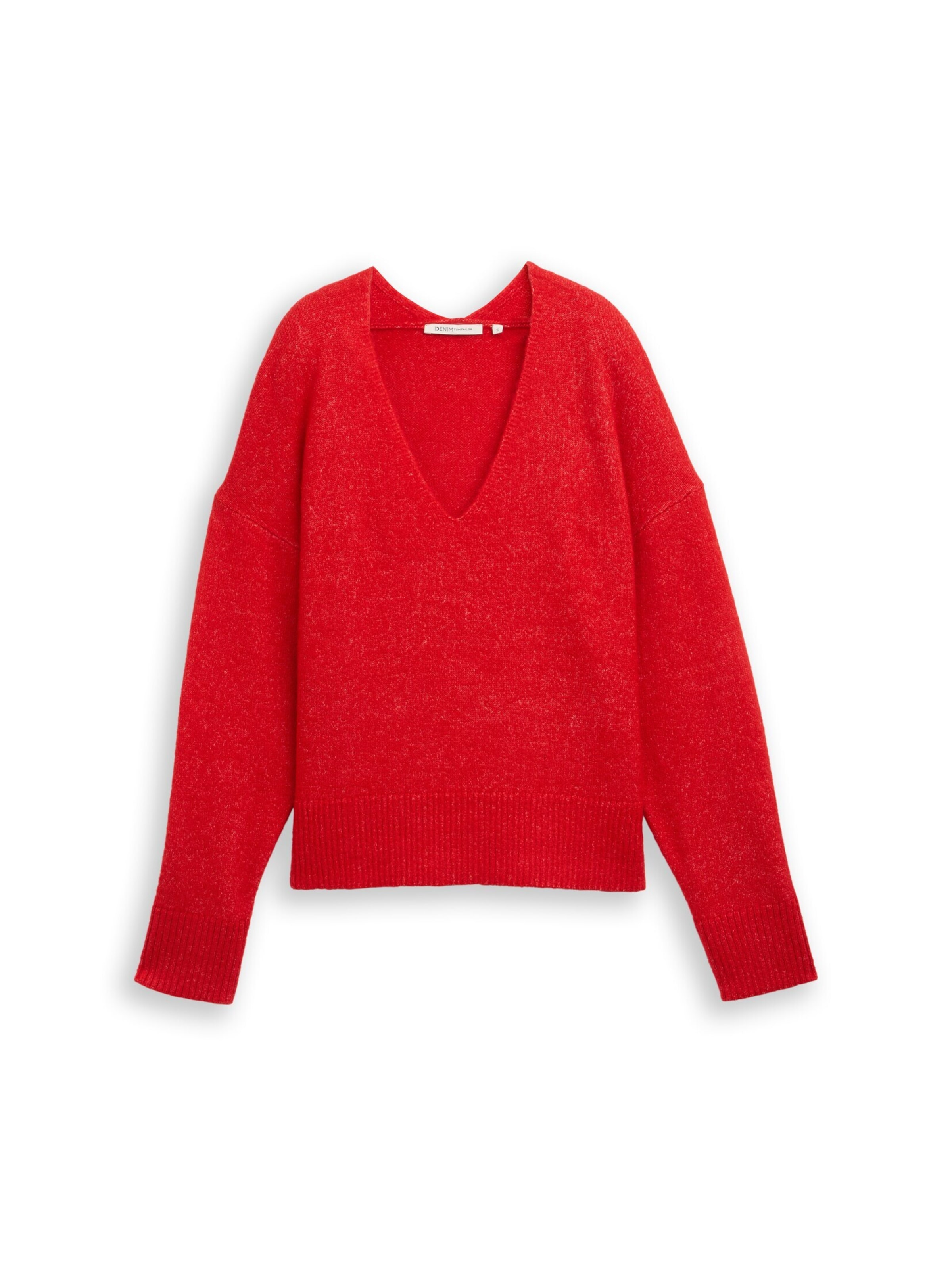 TOM TAILOR DENIM Sweater in Red: front