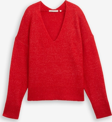 TOM TAILOR DENIM Pullover in Rot: Vorderseite