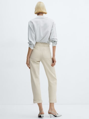 MANGO Regular Broek 'CAMILA' in Beige