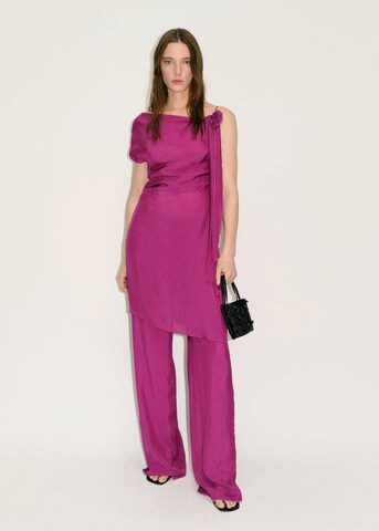 MANGO Wide Leg Hose 'Floris' in Lila
