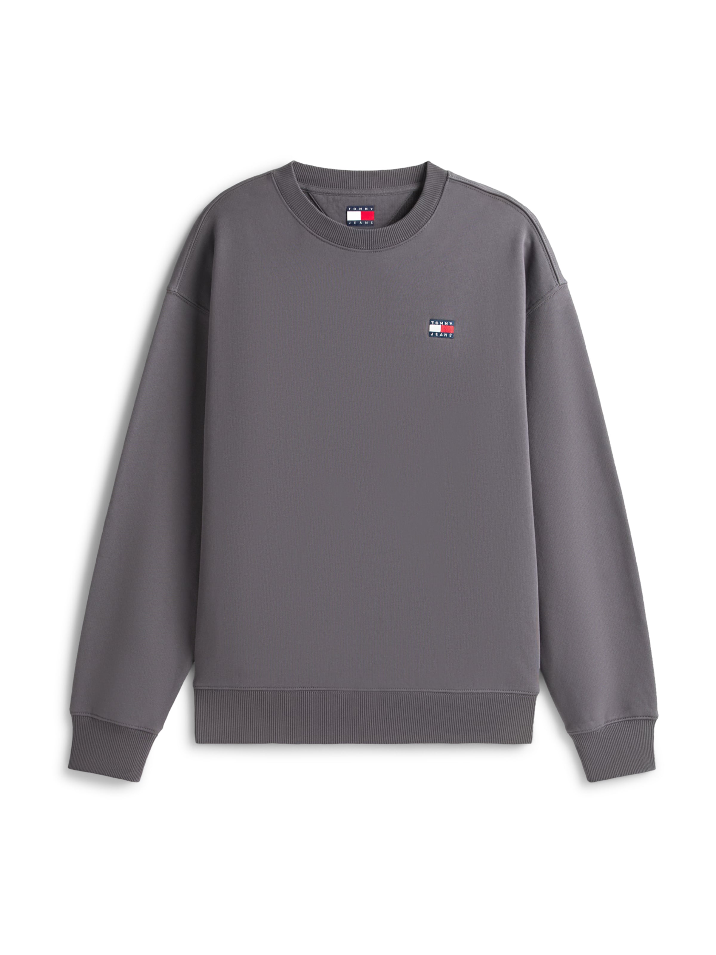 Tommy Jeans Суичър в сиво: отпред