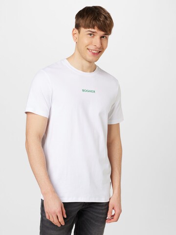 BOGNER Тениска 'ROC' в бяло: отпред